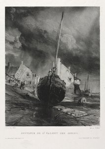 Seis fuzileiros navais: lembrança Saint Valéry-sur-Somme, 1833. de Eugene Isabey