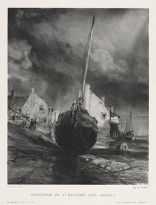 Seis fuzileiros navais: lembrança de Saint Valéry sur Somme de Eugene Isabey