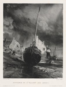 Seis fuzileiros navais: Memória de São Valery sur Somme, 1833. de Eugene Isabey