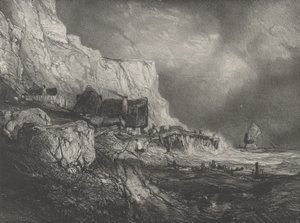 Os arredores de Dieppe, 1833. de Eugene Isabey