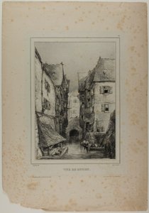 Vista de Ruão, prancha três de Eugene Isabey