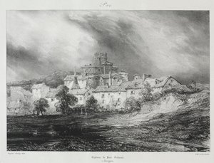 Viagens pitorescas e românticas na antiga França, Auvergne ..., 1830. de Eugene Isabey