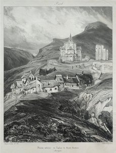 Viagens pitorescas e românticas na França antiga, Auvergne: Abside da igreja de Saint Nectaire de Eugene Isabey