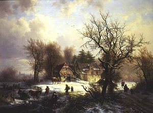 Paisagem de Inverno de Eugene Joseph Verboeckhoven