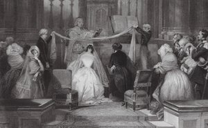 Um casamento francês em St Roch, Paris (gravura)