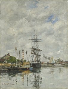 Deauville, a bacia do barco, 1887 de Eugene Louis Boudin