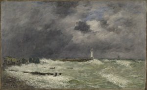 Vendaval em frente ao Frascati, Le Havre de Eugene Louis Boudin