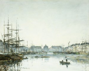 Le Havre, Bassin du Commerce, 1894 de Eugene Louis Boudin