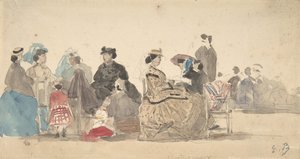 Na Praia, 1865. de Eugene Louis Boudin