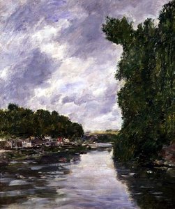 Rio perto de Abbeville de Eugene Louis Boudin