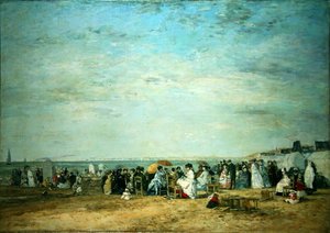 A praia de Eugene Louis Boudin