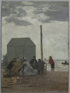 A praia de Deauville de Eugene Louis Boudin