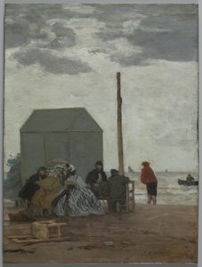 A praia de Deauville, 1864. de Eugene Louis Boudin