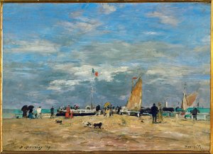 O cais de Deauville de Eugene Louis Boudin