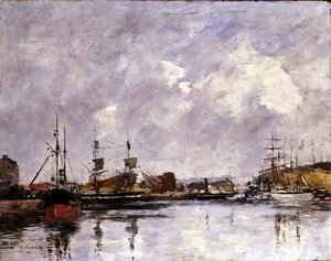 O Porto de Dunquerque de Eugene Louis Boudin