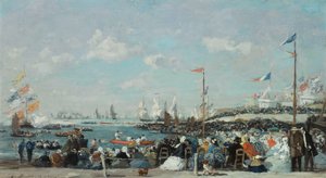 A Regata em Le Havre, 1869 de Eugene Louis Boudin