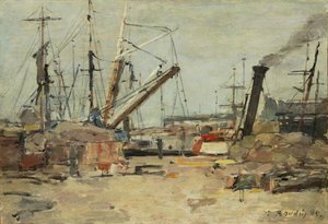 Os arrastões, 1885. de Eugene Louis Boudin