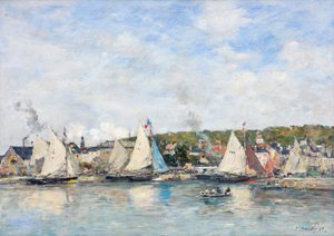O porto de Trouville, 1893. de Eugene Louis Boudin