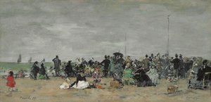 Praia de Trouville, 1874 de Eugene Louis Boudin