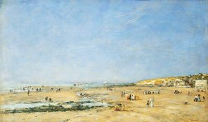 Trouville, Vista Geral da Praia; Trouville, Vista Geral da Praia, 1890 de Eugene Louis Boudin