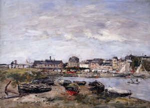 Trouville: vista para Deauville no dia do mercado; Trouville: Vista tirada de Deauville, um Walking Day, 1895 de Eugene Louis Boudin