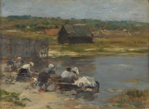 Lavadeiras na Borda do Lago, 188085. de Eugene Louis Boudin