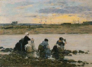 Lavadeiras pelo rio de Eugene Louis Boudin