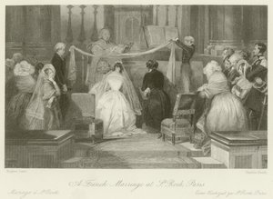 Um casamento francês em St Roch de Eugene Louis Lami