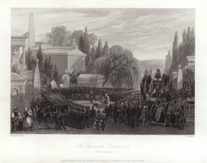 Uma oração fúnebre em Pere Lachaise de Eugene Louis Lami