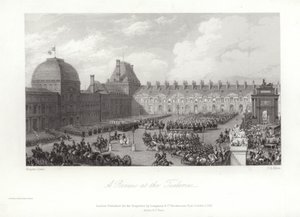 Uma revisão no Tuileries de Eugene Louis Lami