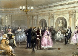 Actores da Ópera de Paris, de E Lami, gravura de Eugene Louis Lami