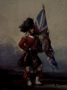 Um alferes dos 75 highlanders, século XIX de Eugene Louis Lami