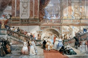 Bola no Hotel de Ville, 1860 de Eugene Louis Lami