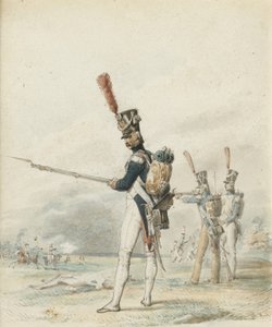 Infantaria da Guarda Jovem em 1812 de Eugene Louis Lami