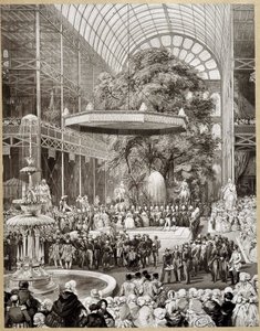 Abertura da Exposição Mundial de 1851 em Londres pela Lami. de Eugene Louis Lami