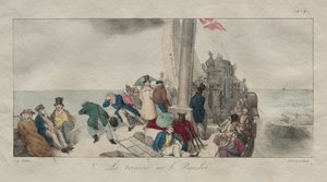 Lembranças de Londres: Travessia no Packet Boat de Eugene Louis Lami