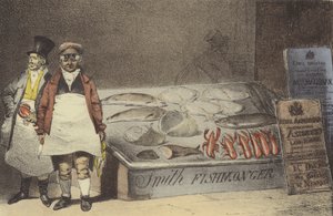 Um comerciante de peixe