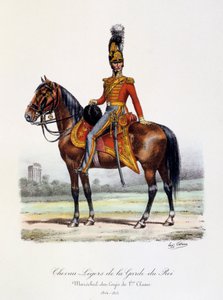 Chevau-Légers da guarda do rei, 1ª classe Maréchal-des-Logis, 1814-15