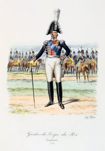 Guarda-costas do rei, capitão, 1814 de Eugene Titeux