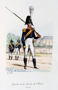 Hotel Prevote Guardas, trompetista, 1814-16 de Eugene Titeux