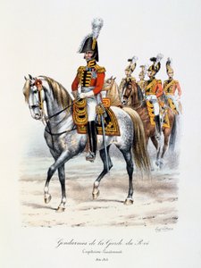 Gendarmes da guarda do rei, capitão-tenente, 1814-15