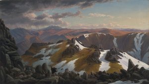 Vista nordeste do topo norte do Monte Kosciusko, 1863