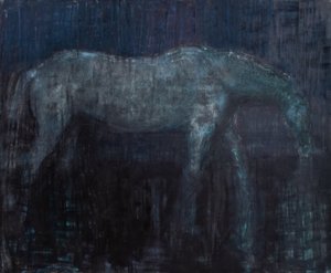 sonâmbulo 3 (óleo, pigmento, linho) de Eugenie Vronskaya