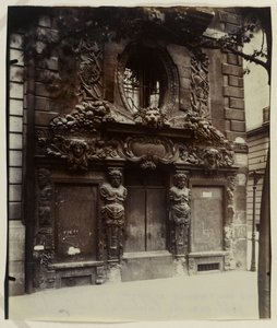 Hôtel de Fieubet ou Hôtel de la Valette (agora um estabelecimento privado, Massillon), 2 bis quai des Celestins, 4º arrondissement, Paris (estampa albumen) de Eugène Atget