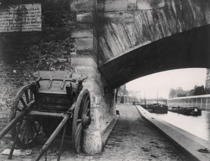Ponte do Arcebispo, na esquina de Quai de la Tournelle, Paris, 1911 de Eugène Atget