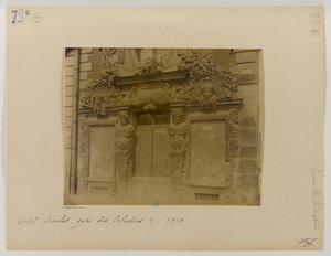 Porta, frente da rua, hotel Fieubet (Hôtel de la Valette, escola de Massillon), 2 quai des Célestins, 4º bairro, Paris de Eugène Atget