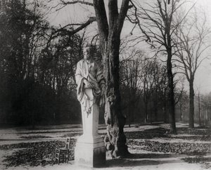 Estátua, tuileries, jardim, paris de Eugène Atget
