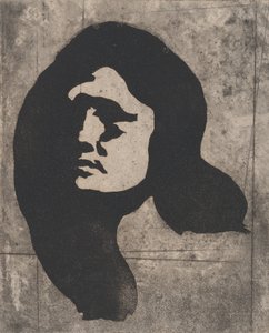 Cabeça de uma mulher, c. 1904. de Eugène Carrière