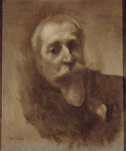 Retrato do poeta, jornalista e romancista Anatole France 1844-1924, c. 1900. de Eugène Carrière