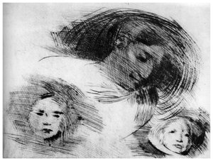 Esboço aproximado, c1870-1905 1924 de Eugène Carrière